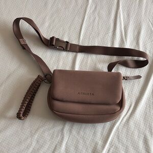 Athleta Chocolate Crossbody Belt Bag Fanny Pack